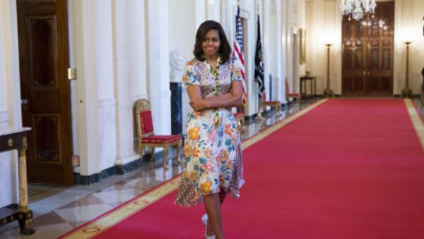 A primeira-dama dos EUA Michelle Obama na Casa Branca. - Sputnik Brasil