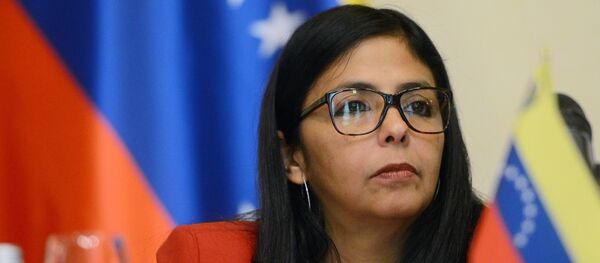 Delcy Rodríguez, ministra das Relações Exteriores da Venezuela, durante a reunião da Comissão Interparlamentar russo-venezuelana em 26 de maio de 2015. - Sputnik Brasil