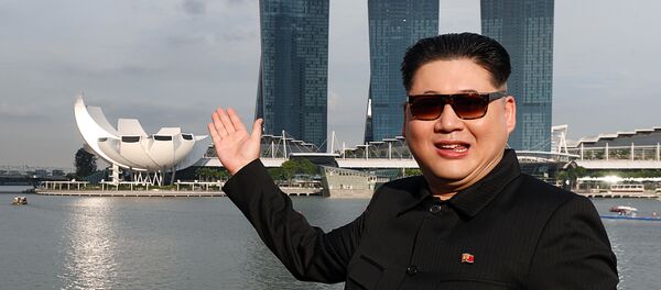 Howard X, sósia de Kim Jong-un, em Singapura - Sputnik Brasil