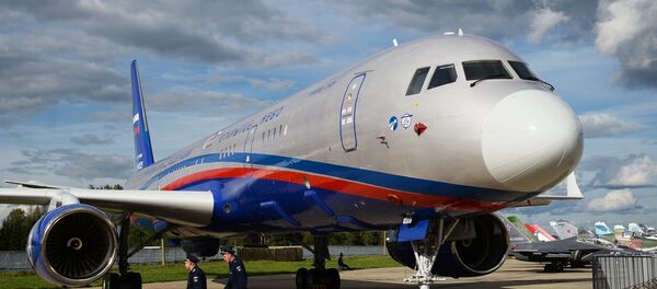 Avião de reconhecimento Tu-214ON durante o fórum EXÉRCITO 2016, nos arredores de Moscou (foto de arquivo) - Sputnik Brasil