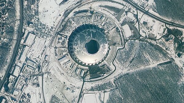 Imagem do estádio Samara Arena tirada pelo satélite russo Resurs-P nas vésperas da Copa do Mundo 2018, na cidade-sede de Samara - Sputnik Brasil