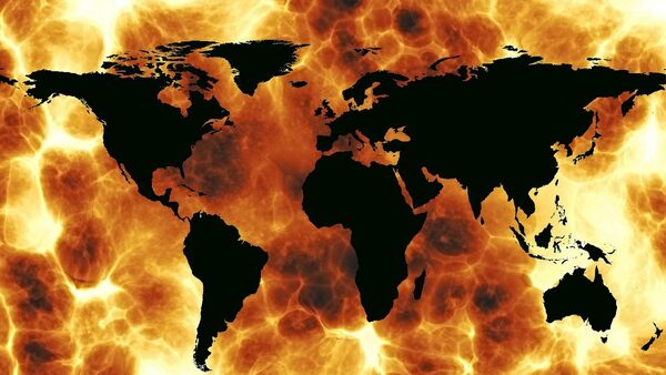 Mapa do mundo em chamas - Sputnik Brasil