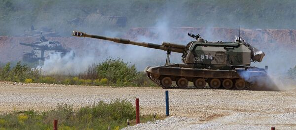 Tanque de artilharia Msta-S Tanque de artilharia Msta-S - Sputnik Brasil