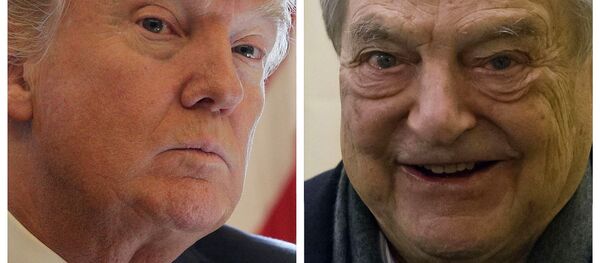 Donald Trump (à esquerda) e George Soros (à direita) - Sputnik Brasil