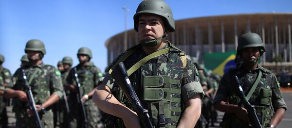 Policiais e forças especiais brasileiras em Brasília (foto de arquivo) - Sputnik Brasil