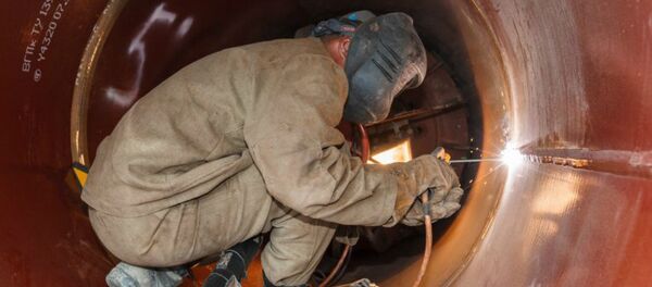 Construção do gasoduto Force of Siberia - Sputnik Brasil