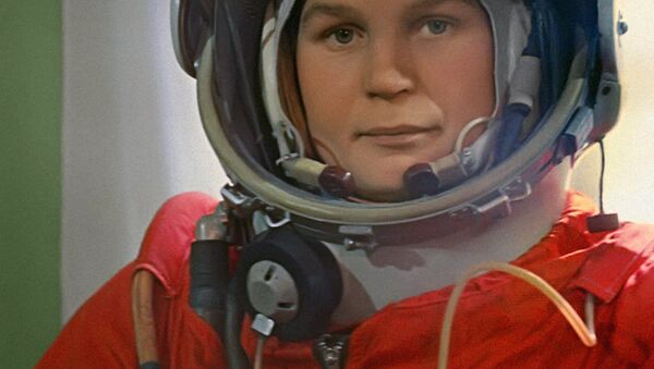 Pilot-Cosmonaut Valentina Tereshkova before lift-off - Sputnik Brasil