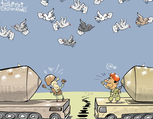 Pombo-espião sobrevoa Índia - Sputnik Brasil