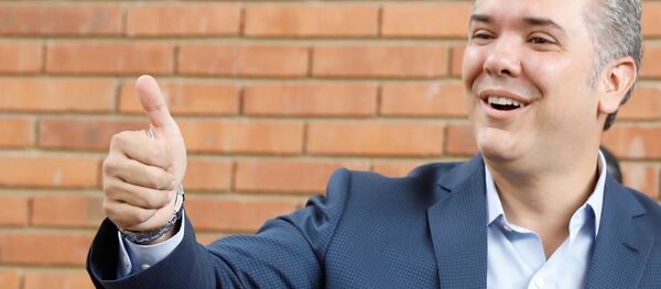 Iván Duque, presidente eleito da Colômbia - Sputnik Brasil