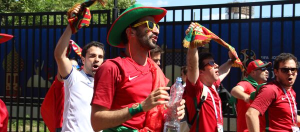 Torcida Os Bárbaros, do Porto, antes do jogo Portugal-Marrocos, em 20 de junho de 2018, em Moscou - Sputnik Brasil