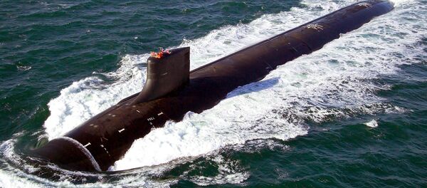 Submarino nuclear norte-americano Jimmy Carter (SSN 23) durante treinamentos no mar, 06 de fevereiro de 2005 (imagem referencial) - Sputnik Brasil