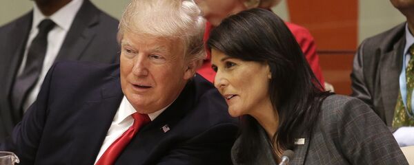 Donald Trump Nikki Haley United Nations Donald Trump Nikki Haley United Nations - Sputnik Brasil