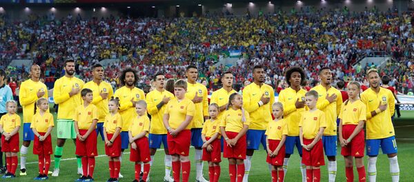 Time brasileiro perfilado para enfrentar a seleção da Sérvia - Sputnik Brasil