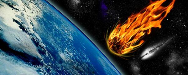 Asteroide caindo na Terra (imagem gráfica) - Sputnik Brasil