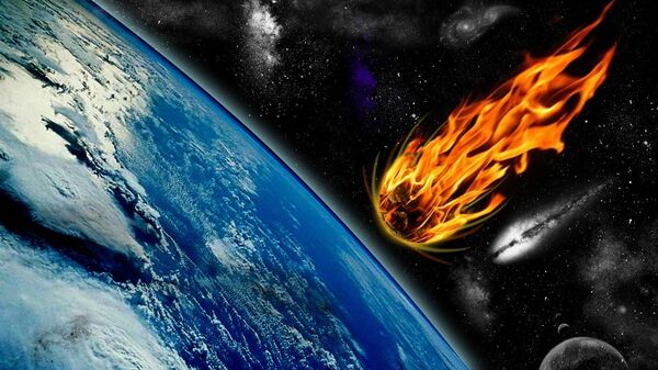 Asteroide caindo na Terra (imagem gráfica) - Sputnik Brasil
