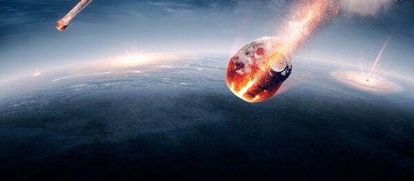 Asteroides em atmosfera da Terra (imagem ilustrativa) - Sputnik Brasil
