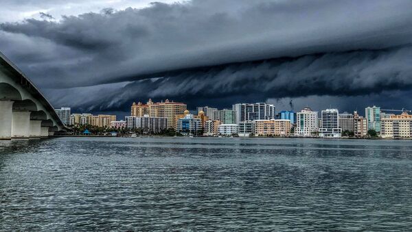 Forte tempestade cobre a cidade de Sarasota, estado norte-americano da Flórida - Sputnik Brasil