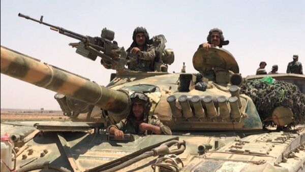 O exército sírio na província de Daraa, na fronteira com a Jordânia. - Sputnik Brasil