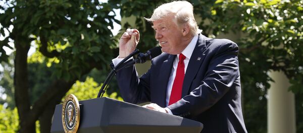 O presidente dos EUA, Donald Trump, refere-se a mudanças de temperatura ao anunciar sua decisão de que os Estados Unidos se retirarão do marco do Acordo Climático de Paris. - Sputnik Brasil