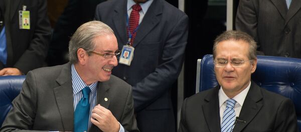 Eduardo Cunha, presidente da Câmara dos Deputados, e Renan Calheiros, presidente do Senado. - Sputnik Brasil