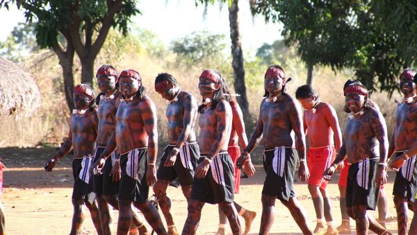 Tribo Xavante se prepara para ritual - Sputnik Brasil