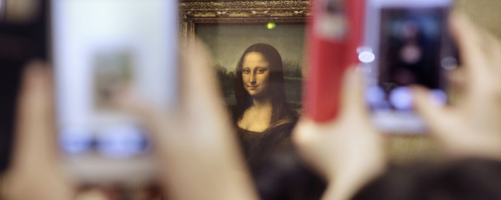 Turistas tiram fotos para a pintura de Leonard de Vinci, Mona Lisa, no Museu do Louvre, em Paris, França. - Sputnik Brasil, 1920, 20.10.2025
