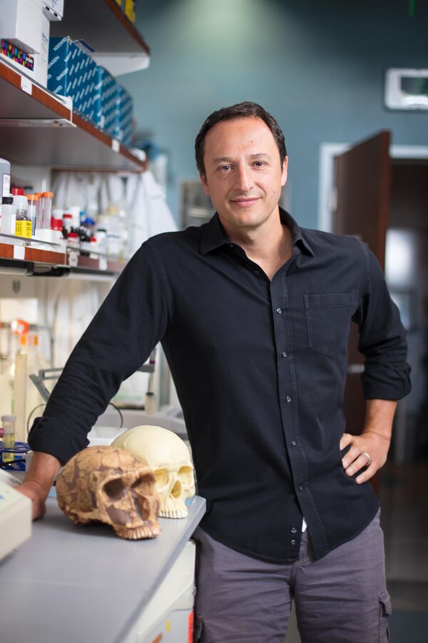 O Dr. Alysson Muotri em seu laboratório na Universidade da Califórnia, em San Diego - Sputnik Brasil