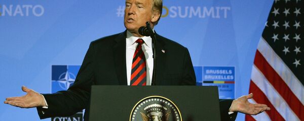 Presidente dos EUA Donald Trump durante a cúpula da OTAN em Bruxelas. - Sputnik Brasil