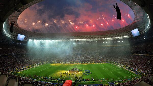 Fogo de artifício na final da Copa do Mundo 2018 em Moscou. - Sputnik Brasil