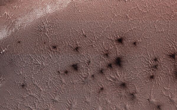 Imagem captada pela NASA mostra um fenômeno marciano muito parecido com aranhas - Sputnik Brasil