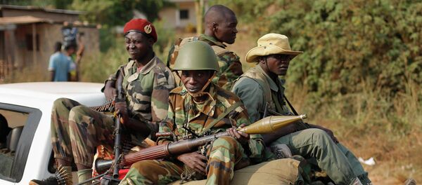 Militares patrulhando um dos distritos de Bangui, República Centro-Africana - Sputnik Brasil