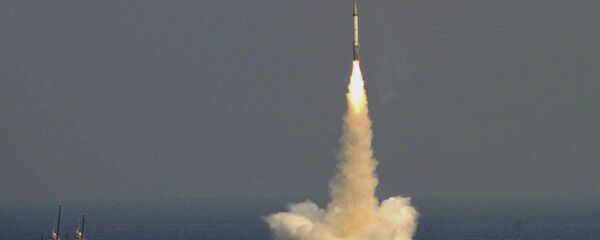 Lançamento do míssil balístico na Índia, imagem referencial - Sputnik Brasil