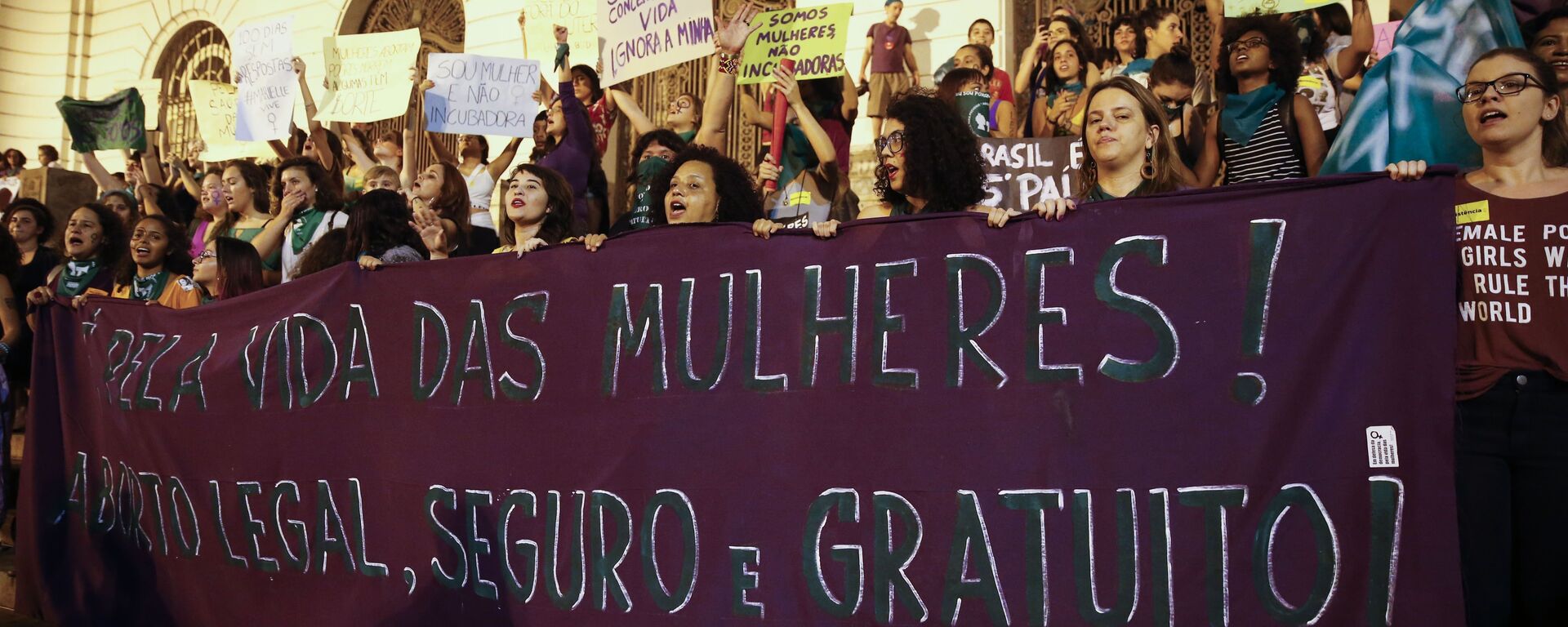 Protesto de mulheres pela legalização do aborto (foto de arquivo) - Sputnik Brasil, 1920, 03.06.2022