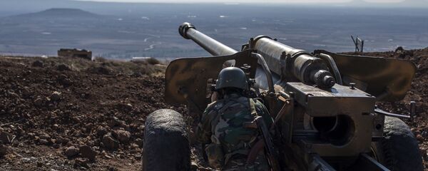 Militar do Exército Árabe Sírio na província de Quneitra, Síria - Sputnik Brasil