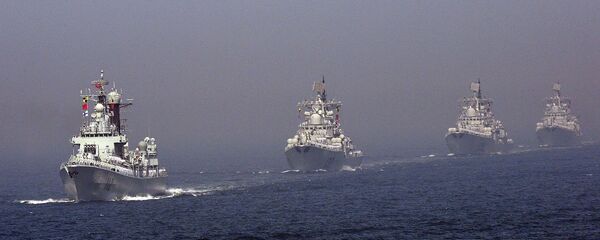 Navios da Marinha chinesa participam de manobras no mar Amarelo - Sputnik Brasil