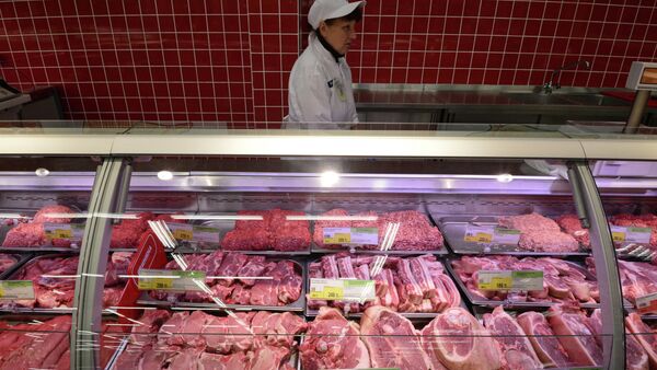 Carne vendida em um supermercado de Novossibirsk, na Rússia (foto de arquivo) - Sputnik Brasil