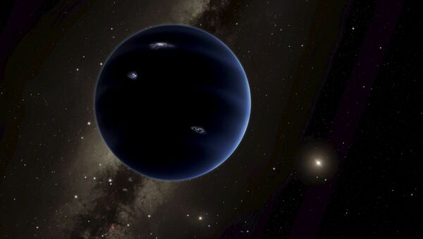 Visão artística do Planeta Nove que pode estar a orbitar no Sistema Solar exterior - Sputnik Brasil