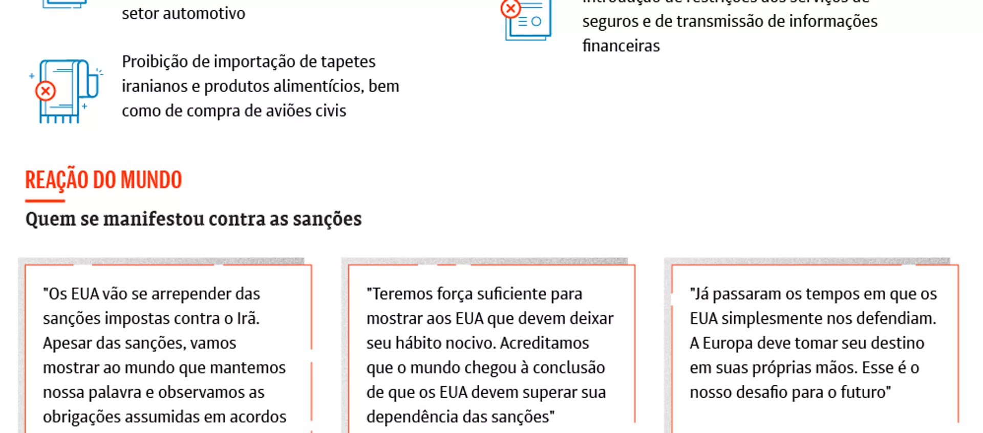 Sanções dos EUA contra o Irã - Sputnik Brasil, 1920, 20.08.2018