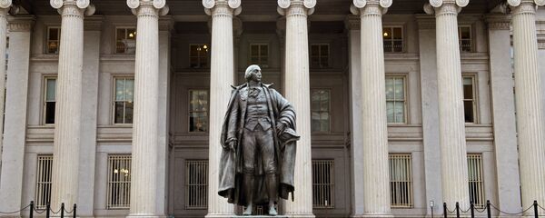 Edifício do Departamento do Tesouro dos EUA, em Washington, 24 de janeiro de 2017 Edifício do Departamento do Tesouro dos EUA, em Washington, 24 de janeiro de 2017 - Sputnik Brasil