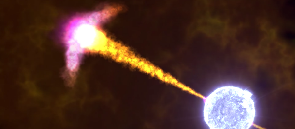 Animação de uma explosão de raio gama feita pela NASA - Sputnik Brasil