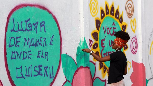 Imagem em Salvador do projeto Mais Grafite, da Secretaria de Justiça, Direitos Humanos e Desenvolvimento Social do Estado da Bahia (arquivo) - Sputnik Brasil