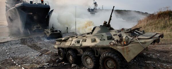 Treinamentos de desembarques aéreos e navais das Forças Armadas da Rússia - Sputnik Brasil