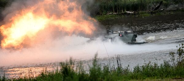 Veículo antitanque Sprut-SDM1 durante o fórum EXÉRCITO 2016 - Sputnik Brasil