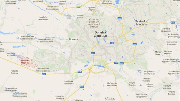 Marinka no mapa da Ucrânia - Sputnik Brasil