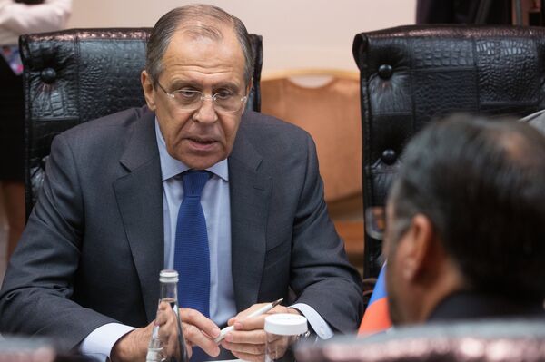 Chanceler russo Sergei Lavrov durante a conferência Segurança, Estabilidade e Futuro Comum para a Região da OCX Chanceler russo Sergei Lavrov durante a conferência Segurança, Estabilidade e Futuro Comum para a Região da OCX - Sputnik Brasil