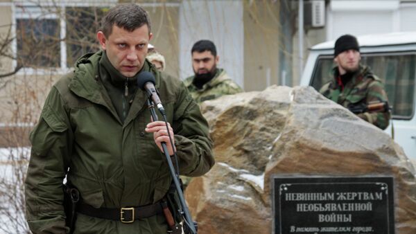 Líder da República Popular de Donetsk em visita à Gorlovka. - Sputnik Brasil