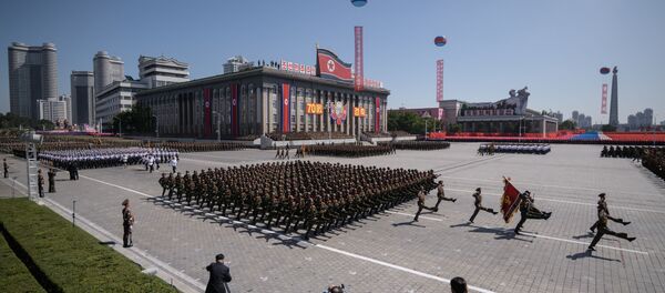 Celebração do 70º aniversário da fundação da Coreia do Norte Celebração do 70º aniversário da fundação da Coreia do Norte - Sputnik Brasil