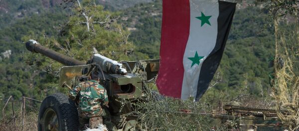 Soldados da artilharia do exército sírio na província de Idlib, no noroeste da Síria (foto de arquivo) - Sputnik Brasil
