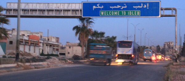 Entrada da cidade de Idlib, Síria - Sputnik Brasil