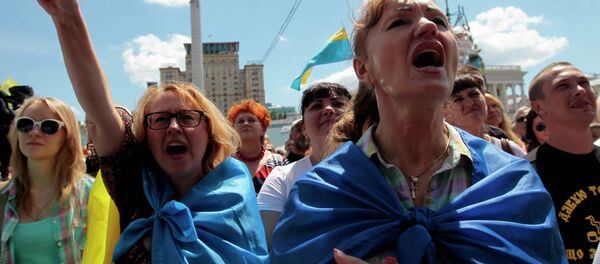 Manifestação em Kiev Manifestação em Kiev - Sputnik Brasil